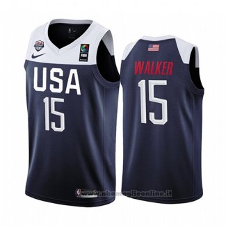 Maglia USA Kemba Walker NO 15 2019 FIBA Basketball World Cup Blu