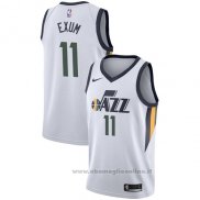 Maglia Utah Jazz Dante Exum NO 11 Association 2017-18 Bianco