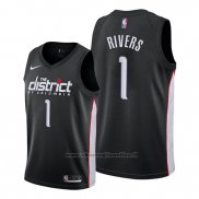 Maglia Washington Wizards Austin Rivers NO 1 Citta Edition Nero