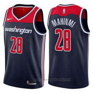 Maglia Washington Wizards Ian Mahinmi NO 28 Statement 2017-18 Blu