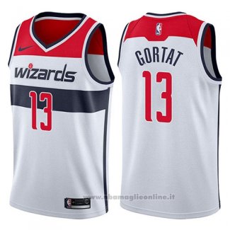 Maglia Washington Wizards Marcin Gortat NO 13 Association 2017-18 Bianco