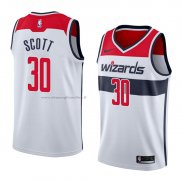 Maglia Washington Wizards Mike Scott NO 30 Association 2018 Bianco