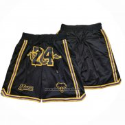 Pantaloncini Los Angeles Lakers Kobe Bryant 24 Mamba Nero