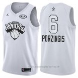 Maglia All Star 2018 New York Knicks Kristaps Porzingis NO 6 Bianco