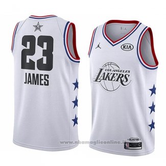 Maglia All Star 2019 Los Angeles Lakers Lebron James NO 23 Bianco