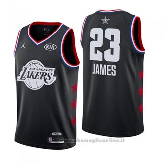 Maglia All Star 2019 Los Angeles Lakers Lebron James NO 23 Nero