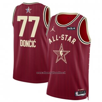 Maglia All Star 2024 Dallas Mavericks Luka Doncic #77 Rosso