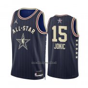 Maglia All Star 2024 Denver Nuggets Nikola Jokic #15 Blu