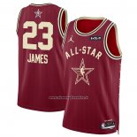 Maglia All Star 2024 Los Angeles Lakers LeBron James #23 Rosso