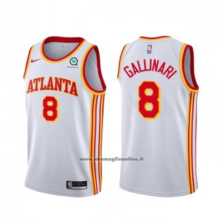 Maglia Atlanta Hawks Danilo Gallinari #8 Association 2020-21 Bianco