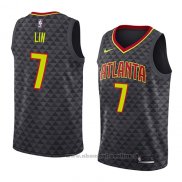 Maglia Atlanta Hawks Jeremy Lin NO 7 Icon 2018 Nero