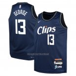 Maglia Bambino Los Angeles Clippers Paul George #13 Citta 2023-24 Blu