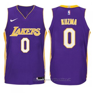 Maglia Bambino Los Angeles Lakers Kyle Kuzma NO 0 Statement 2017-18 Viola