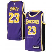 Maglia Bambino Los Angeles Lakers LeBron James #23 Statement Viola