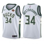 Maglia Bambino Milwaukee Bucks Giannis Antetokounmpo NO 34 Association 2017-18 Bianco