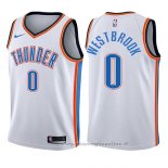 Maglia Bambino Oklahoma City Thunder Russell Westbrook NO 0 Association 2017-18 Bianco