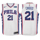 Maglia Bambino Philadelphia 76ers Joel Embiid NO 21 Association 2017 18 Bianco