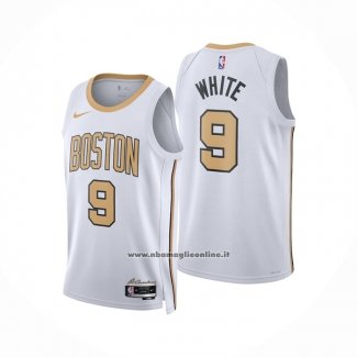 Maglia Boston Celtics Derrick White No 9 Citta 2025-26 Bianco