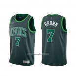 Maglia Boston Celtics Jaylen Brown #7 Earned 2020-21 Verde