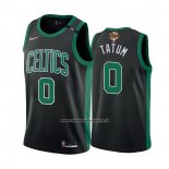 Maglia Boston Celtics Jayson Tatum #0 Statement 2022 NBA Finals Nero