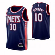 Maglia Brooklyn Nets Ben Simmons #10 Citta 2021-22 Blu