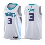 Maglia Charlotte Hornets Jeremy Lamb NO 3 Association 2017-18 Bianco