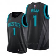 Maglia Charlotte Hornets Malik Monk NO 1 Citta Edition Nero