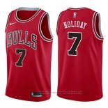 Maglia Chicago Bulls Justin Holiday NO 7 Icon 2017-18 Rosso