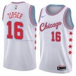 Maglia Chicago Bulls Paul Zipser NO 16 Citta 2018 Bianco