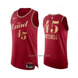 Maglia Cleveland Cavaliers Donovan Mitchell #45 Citta Autentico 2023-24 Rosso