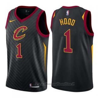 Maglia Cleveland Cavaliers Rodney Hood NO 1 Statement 2017-18 Nero