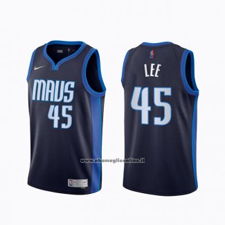 Maglia Dallas Mavericks Courtney Lee #45 Earned 2020-21 Blu