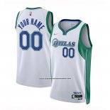 Maglia Dallas Mavericks Personalizzate Citta 2021-22 Bianco