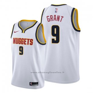 Maglia Denver Nuggets Jerami Grant NO 9 Association 2019-20 Bianco