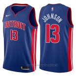 Maglia Detroit Pistons Brice Johnson NO 13 Icon 2017-18 Blu