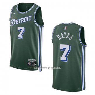 Maglia Detroit Pistons Killian Hayes #7 Citta 2022-23 Verde