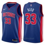 Maglia Detroit Pistons Willie Reed NO 33 Icon 2017-18 Blu