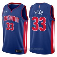 Maglia Detroit Pistons Willie Reed NO 33 Icon 2017-18 Blu