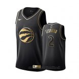 Maglia Golden Edition Houston Rockets Kawhi Leonard NO 2 Nero