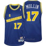 Maglia Golden State Warriors Chris Mullin NO 17 Throwback Blu