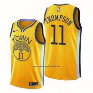 Maglia Golden State Warriors Klay Thompson #11 Earned Giallo