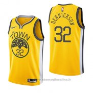 Maglia Golden State Warriors Marcus Derrickson NO 32 Earned 2018-19 Giallo