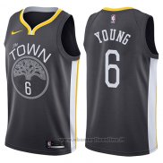 Maglia Golden State Warriors Nick Young NO 6 The Town Statement 2017-18 Nero