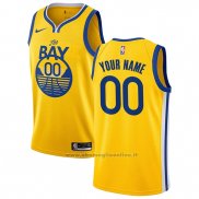 Maglia Golden State Warriors Personalizzate Citta 2019-20 Giallo