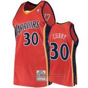 Maglia Golden State Warriors Stephen Curry NO 30 2009-10 Hardwood Classics Arancione