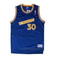 Maglia Golden State Warriors Stephen Curry NO 30 Throwback Blu2