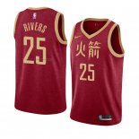 Maglia Houston Rockets Austin Rivers NO 25 Citta 2018-19 Rosso