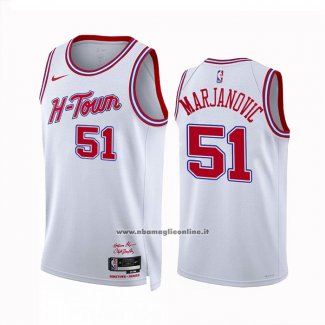 Maglia Houston Rockets Boban Marjanovic #51 Citta 2023-24 Bianco