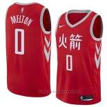 Maglia Houston Rockets De'Anthony Melton NO 0 Citta 2017-18 Rosso