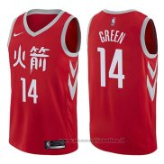 Maglia Houston Rockets Gerald Green NO 14 Citta 2017-18 Rosso